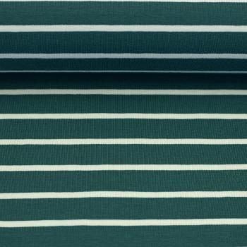 Preview: Baumwolljersey Isa Streifen Grün/Weiß  by Swafing